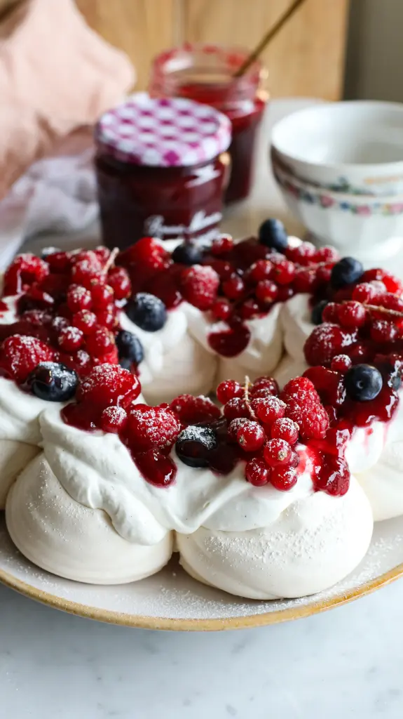 Pavlova à la Confiture fruits rouges Intense Bonne Maman 