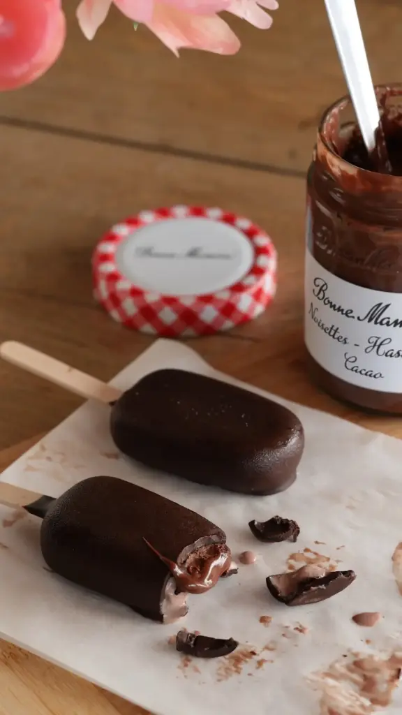 Bâtonnets glacés à la Pâte à tartiner Bonne Maman 