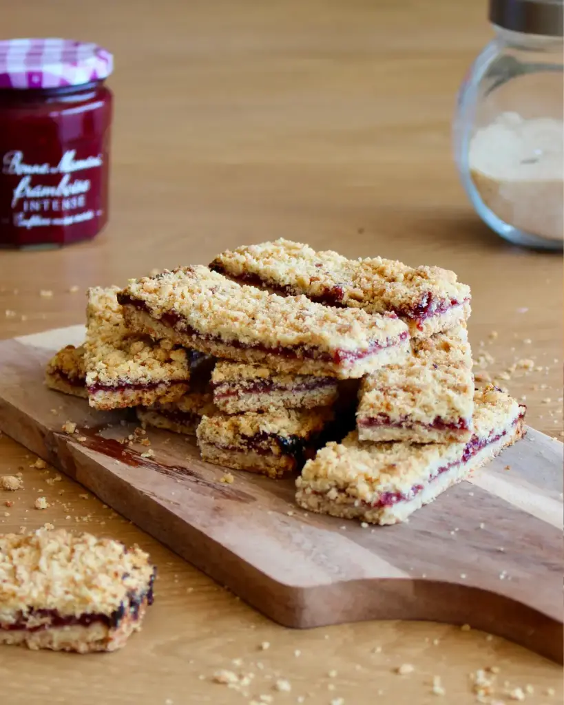 Barres crumbles à la Confiture de framboise Intense
