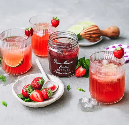 Mocktail Virgin Gin Mule à la confiture de fraise Intense