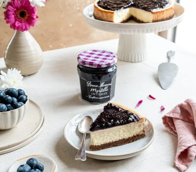 Cheesecake à la Confiture de Myrtille Intense