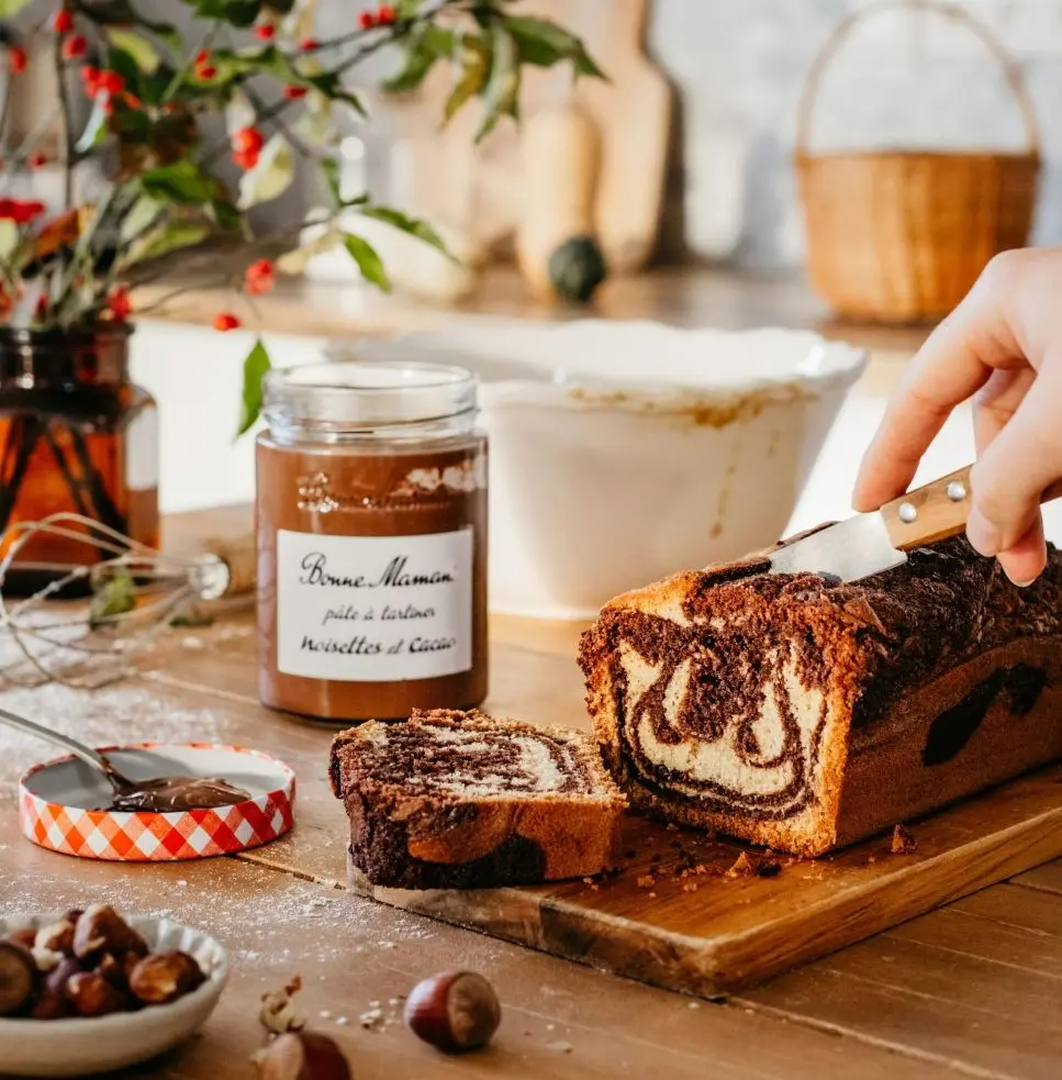 Marbré à la Pâte à tartiner noisettes et cacao 