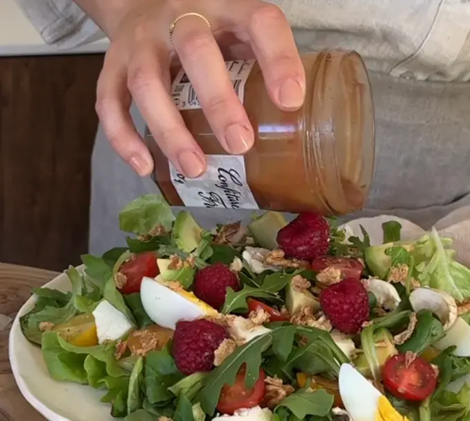 Vinaigrette confiture de framboise Bonne Maman