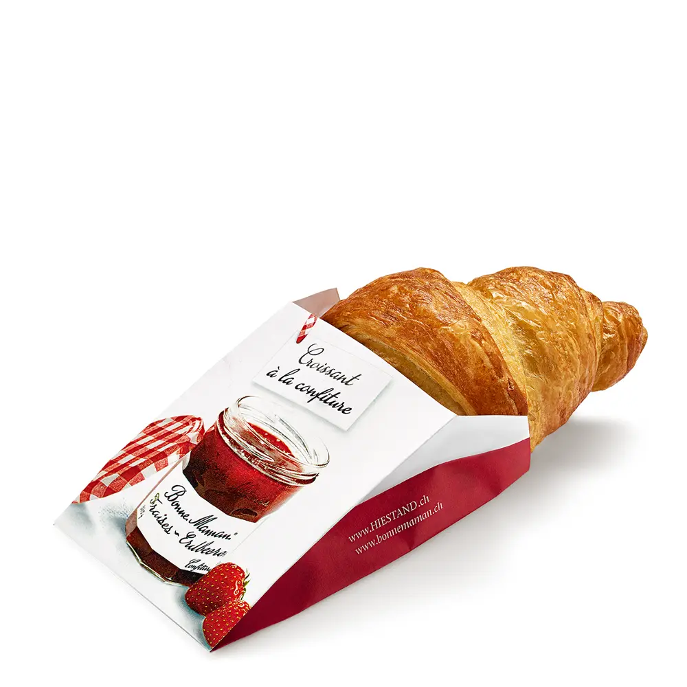 Croissant with strawberry jam