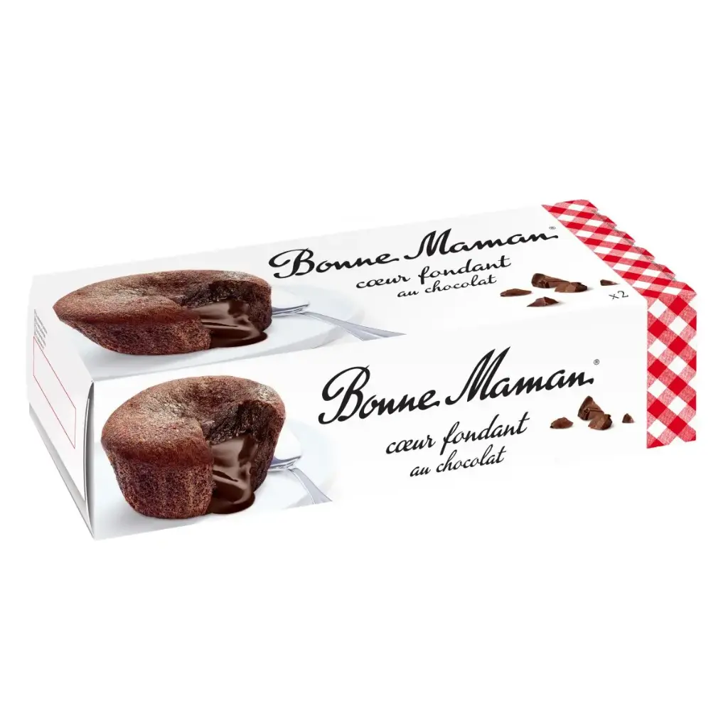 Schokoladenkuchen mit flüssigen Herz
